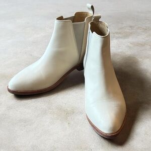 Nisolo Cream Ankle Booties